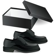 Mens shoes and shoe box