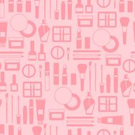 Seamless background with cosmetics icons N3