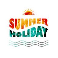 Vector colored summer holiday text N2
