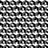 abstract black and white cube pattern background