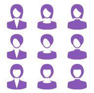 People Icons - Female Hairstyles and Clothes