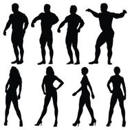 Multiple images of fashion models N4