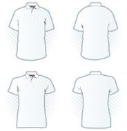 Polo shirt design template set
