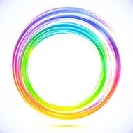 Rainbow vector abstract circle frame N3
