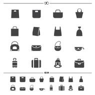 Bag icons vector eps10 N3