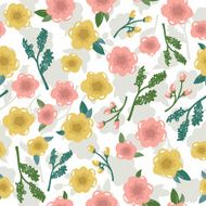 Cute floral seamless pattern background N55