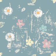 grungy floral seamless pattern N5