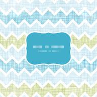 Fabric textured chevron stripes frame seamless pattern background