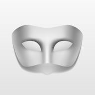 Vector Carnival Masquerade Party Mask Isolated on White N16
