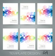 Vector abstract geometric banner with triangle N8