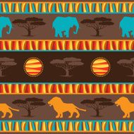 Ethnic african abstract geometric seamless fabric pattern N2