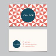Business card template with background pattern 04