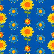 Floral Pattern (Sunflowers and Daisies)