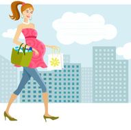 Pregnant Mom Shopping