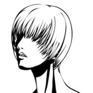 Side view of bob head model (Outline)
