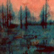 abstract mosaic style landscape background