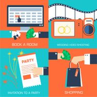 set of flat communication Icons for web and mobile