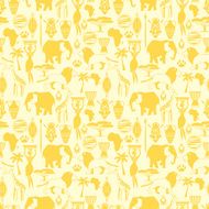 African ethnic seamless pattern with stylized icons N3