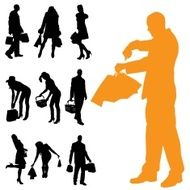 Vector silhouette of a people N102
