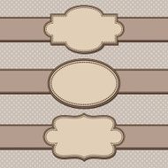 vector set simple texture and vintage ribbons N2