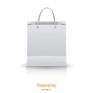 Shopping paper bag isolated on white