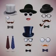 Retro Lady and Gentlemen vector illustration