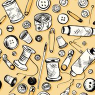 set of ink drawing needlework equipment N6