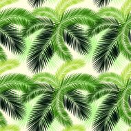 Seamless color palm leaves pattern N3