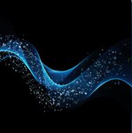 Vector illustration abstract background blue blurred magic neon light curved N5