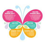 Infographic Concept of Butterfly Silhouette