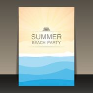 Summer Party Flyer Card or Cover Template