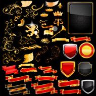 Set of ornate design elements Vector