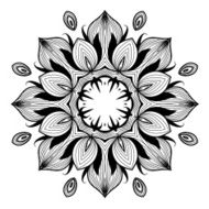 Ornamental round lace pattern is like mandala N60