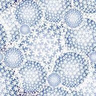 Seamless pattern with floral snowflakes