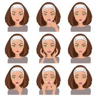 Collection of emotions Vector Illustration