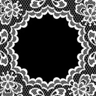 Vintage lace frame abstract ornament Vector texture N8