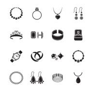 Jewelry icon black N3