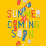 Summer coming soon creative graphic background