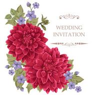 Flowers for wedding invitation card