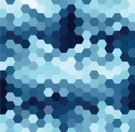 Blue Hexagonal Pattern N4