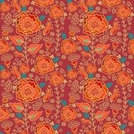 Seamless floral vector pattern N33