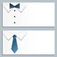 Shirt and tie vector business card Set of to cards N2