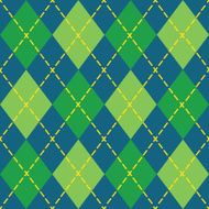 Colorful argyle blue and green seamless pattern