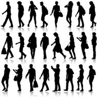 Black silhouettes mans and womans N12
