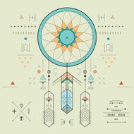 Dream catcher vector illustration N13