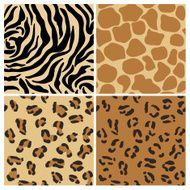 Set of Animal Patterns - for design and scrapbook