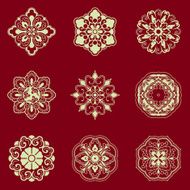 Flower patterns-Chinese traditional decorative elements