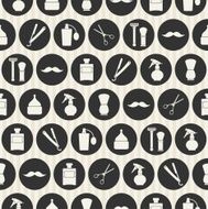 Barber shop vintage seamless vector pattern N4
