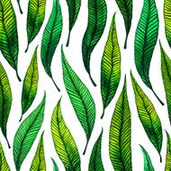 Seamless watercolor pattern with leaves N5