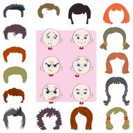 Hairdo person smile mugs cut faces make a face
